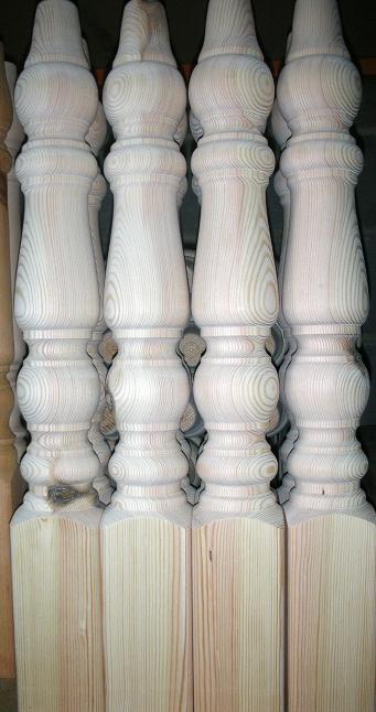 4 Inch Farmhouse Pine Table Legs Set, Wooden Table Legs Uk